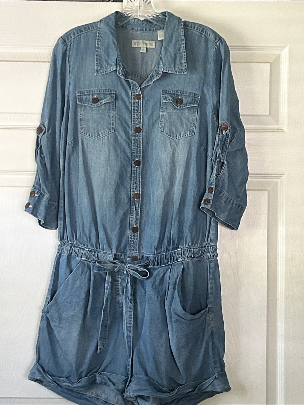 Stetson Light Wash Denim Romper